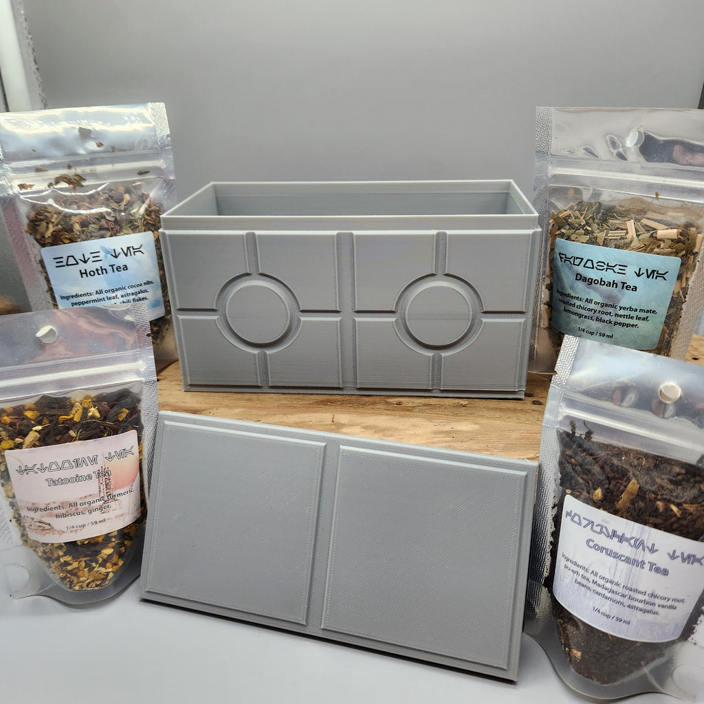 Star Wars Tea Set – 4 Galactic Organic Loose Leaf Blends with Optional 3D Printed Box
