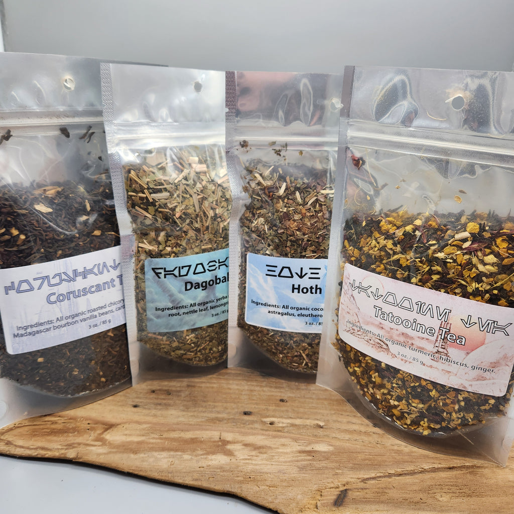 Star Wars Tea Set – 4 Galactic Organic Loose Leaf Blends with Optional 3D Printed Box