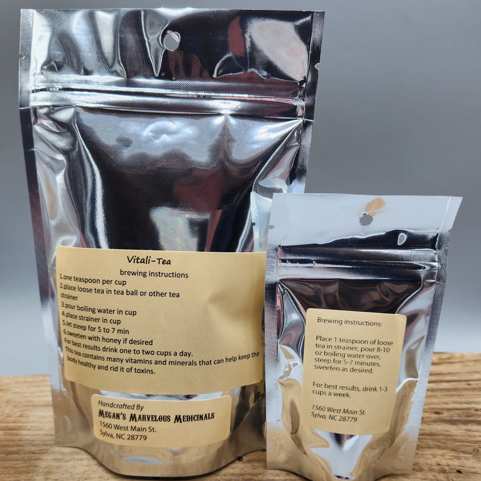 Vitali-Tea Organic Loose Leaf Herbal Blend Caffeine-Free