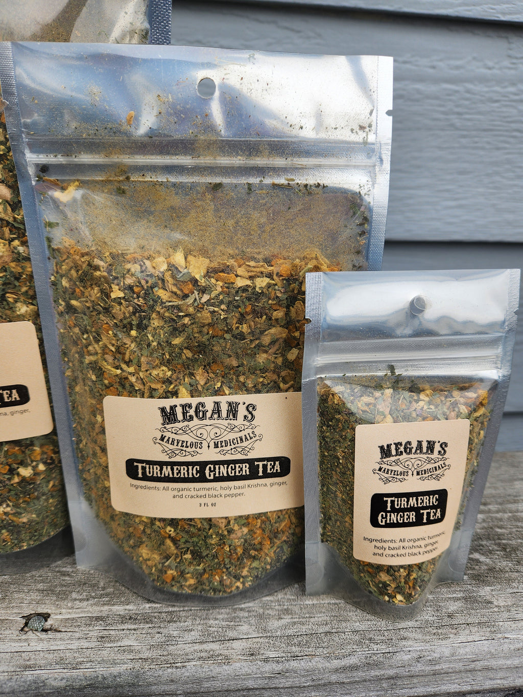 Turmeric Ginger Organic Tea Loose Leaf Herbal Blend Caffeine-Free