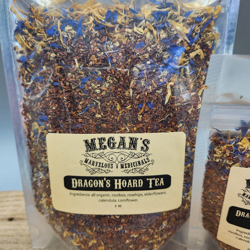 Dragon’s Hoard Tea Organic Loose Leaf Rooibos Herbal Blend Fiery Fantasy Tea