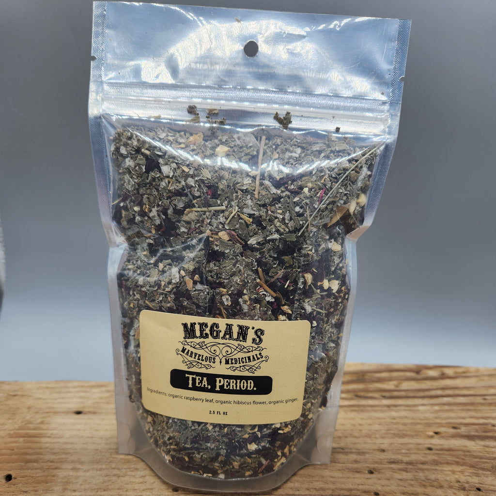 Tea. Period Organic Raspberry Leaf Loose Leaf Herbal Blend Caffeine-Free