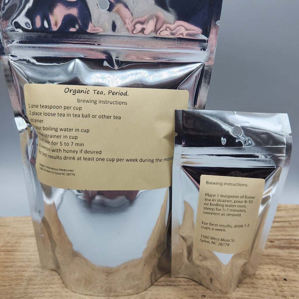 Tea. Period Organic Raspberry Leaf Loose Leaf Herbal Blend Caffeine-Free