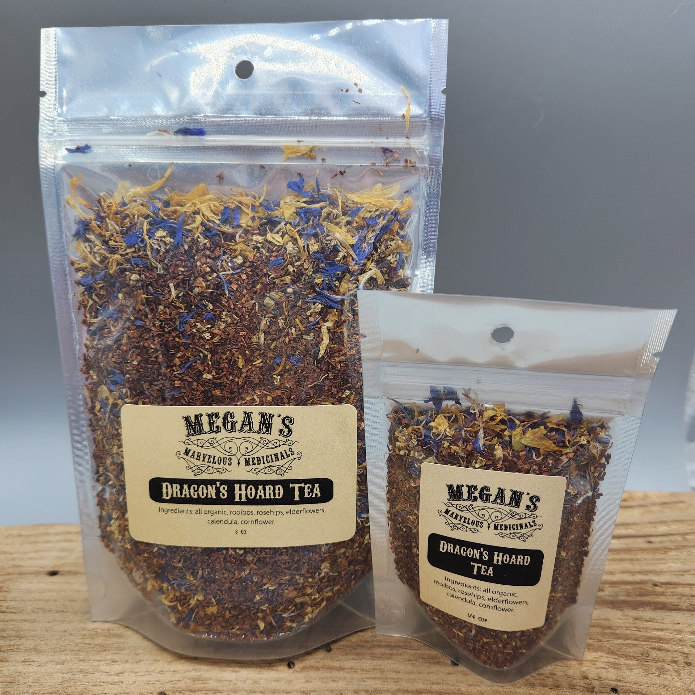 Dragon’s Hoard Tea Organic Loose Leaf Rooibos Herbal Blend Fiery Fantasy Tea
