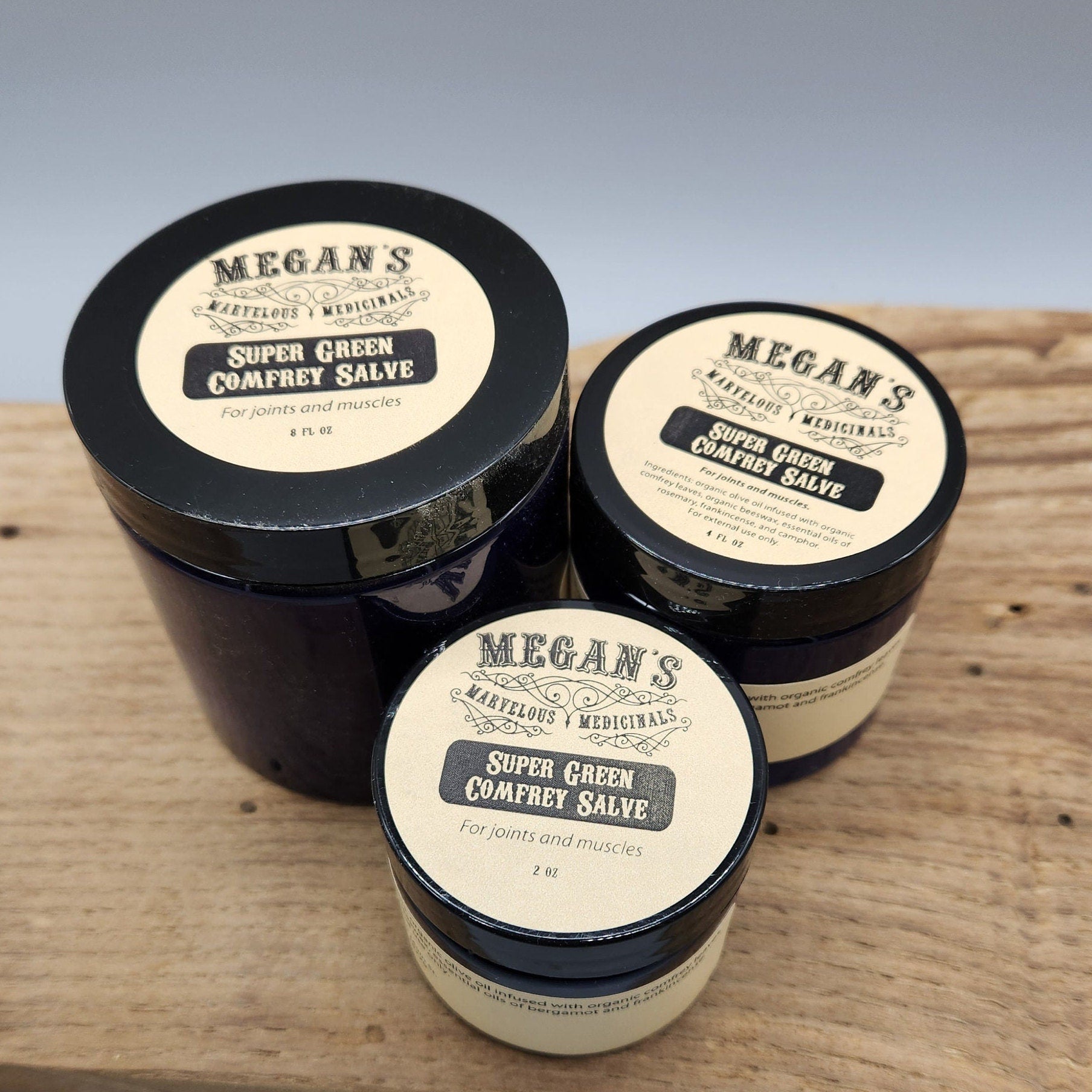 Super Green Comfrey Salve Herbal Skin Balm Natural Body Salve