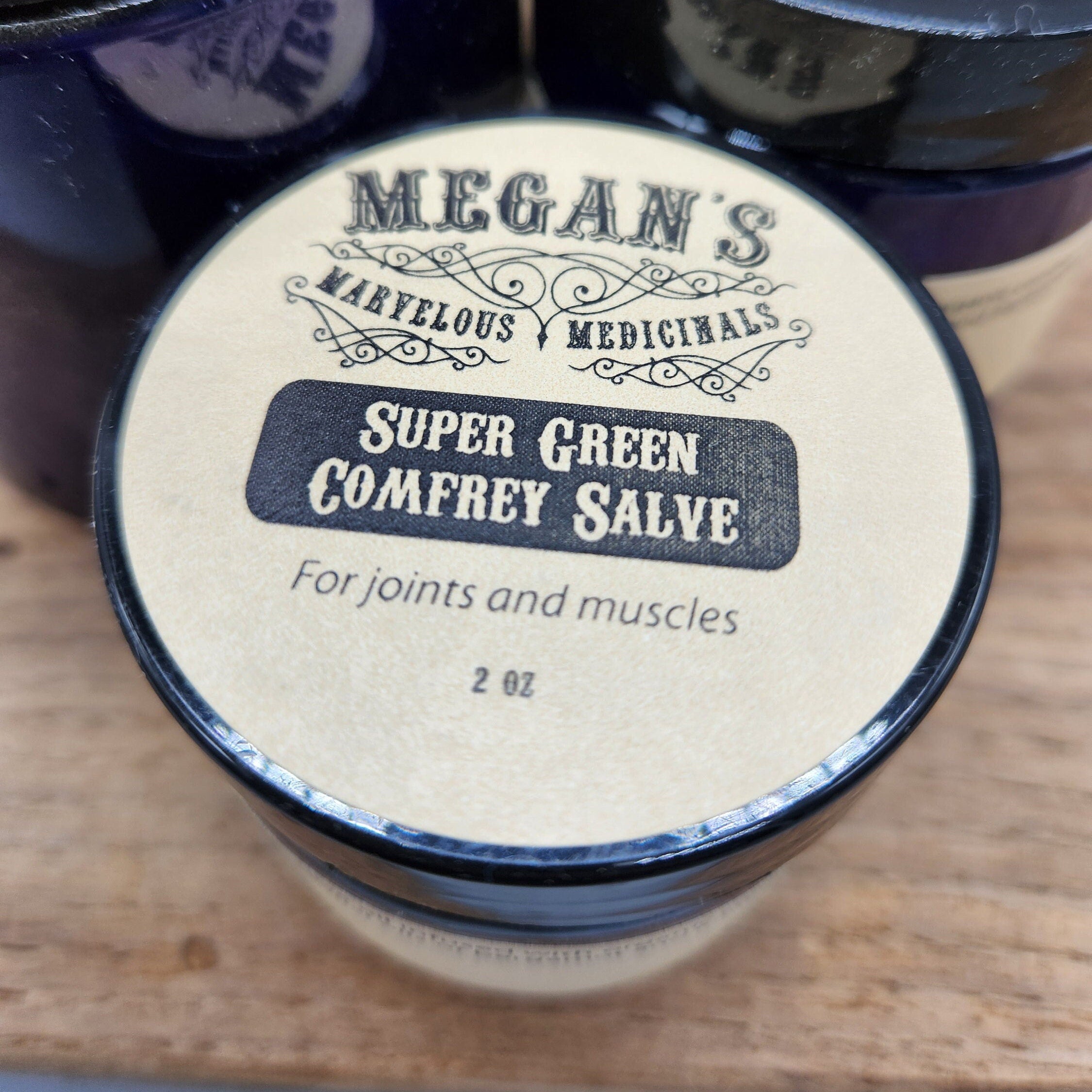 Super Green Comfrey Salve Herbal Skin Balm Natural Body Salve