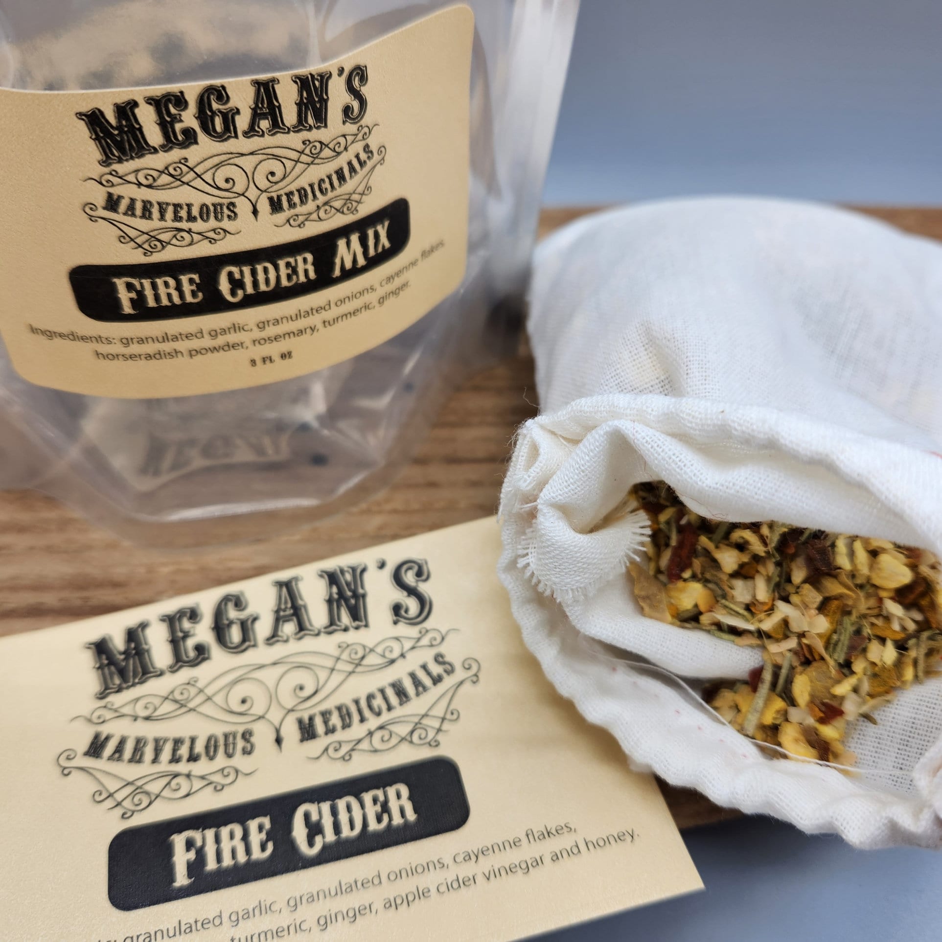 Fire Cider Kit – Organic DIY Herb Infusion Kit with Garlic, Ginger, Turmeric & Cayenne – Apple Cider Vinegar Folk Remedy Tonic