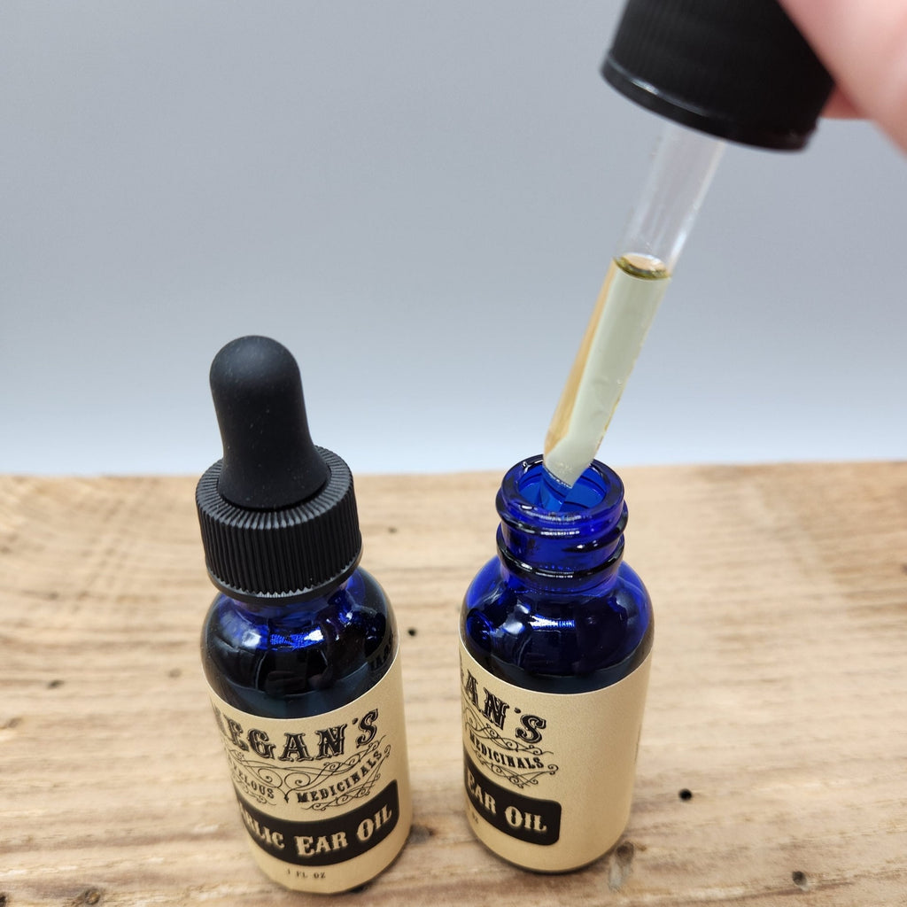 Garlic Ear Oil  Herbal Botanical Ear Skin Oil with Usnea Mullein Meadowsweet