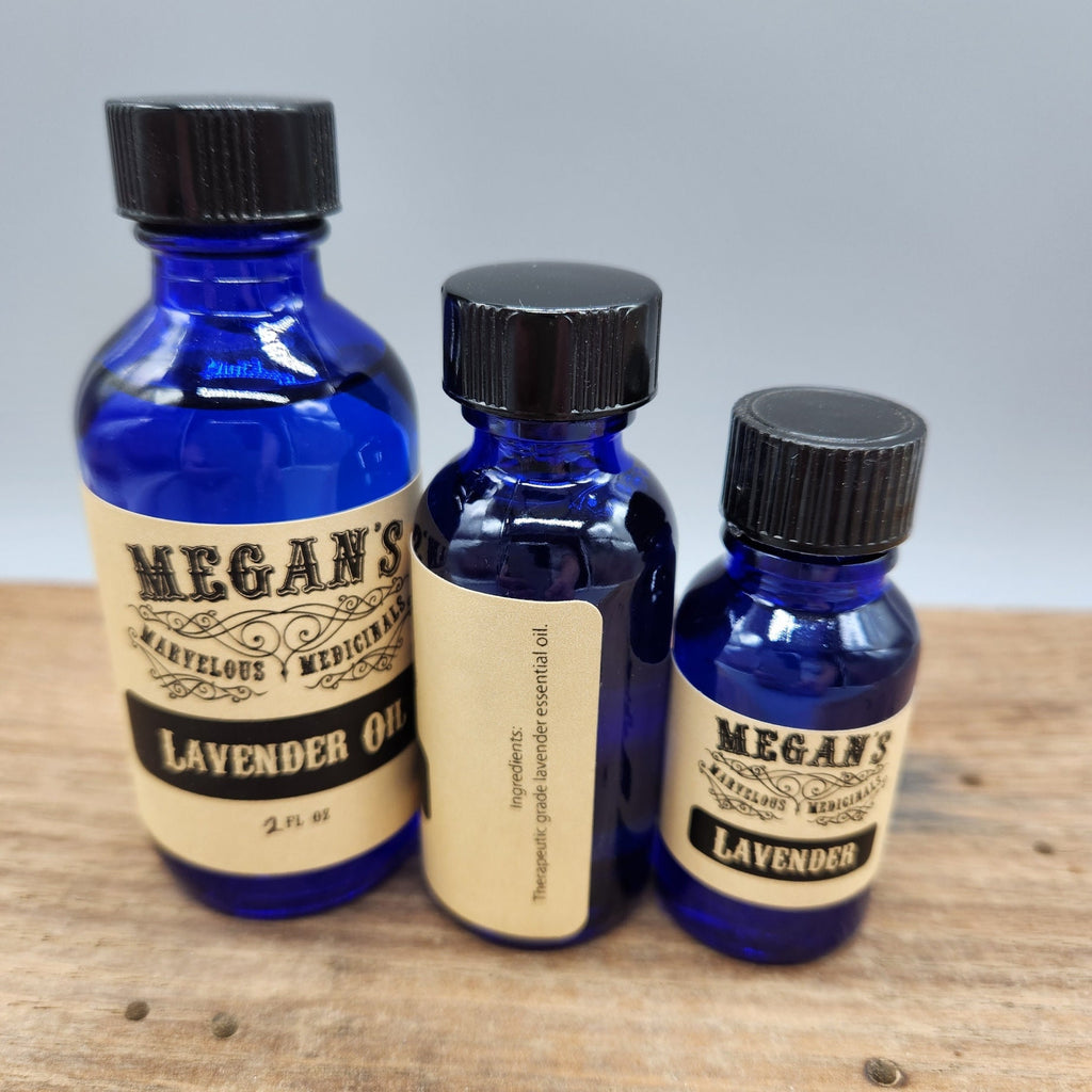 Lavender Essential Oil – Pure Spanish Lavender for Diffusers, Body Care, Linen Spray & DIY Blends – Blue Glass Bottle