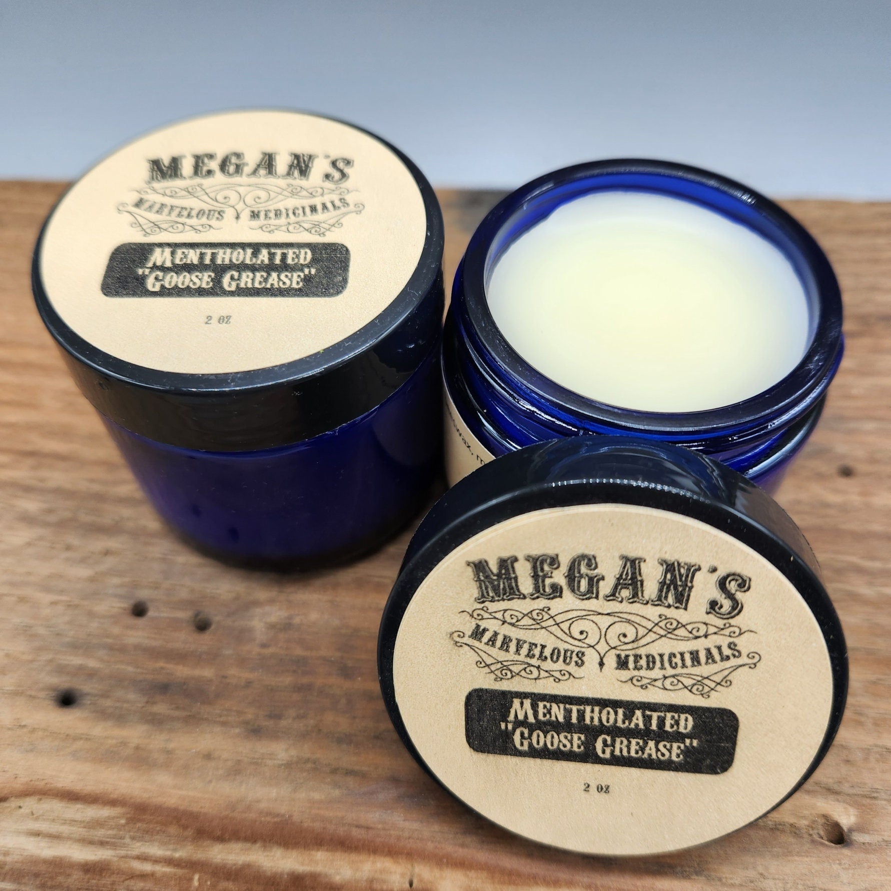 Mentholated "Goose Grease" Coconut Oil Balm with Menthol Crystals