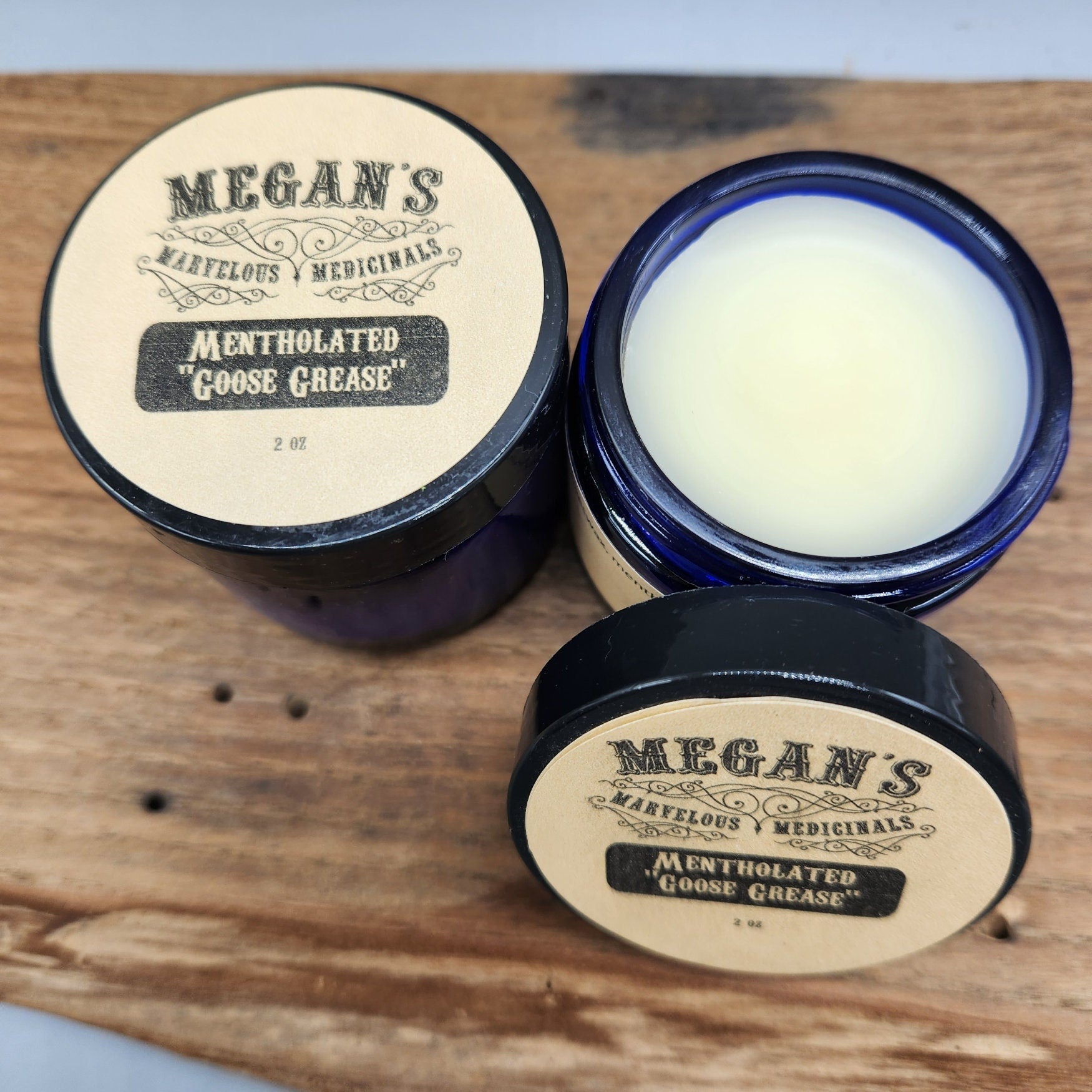 Mentholated "Goose Grease" Coconut Oil Balm with Menthol Crystals