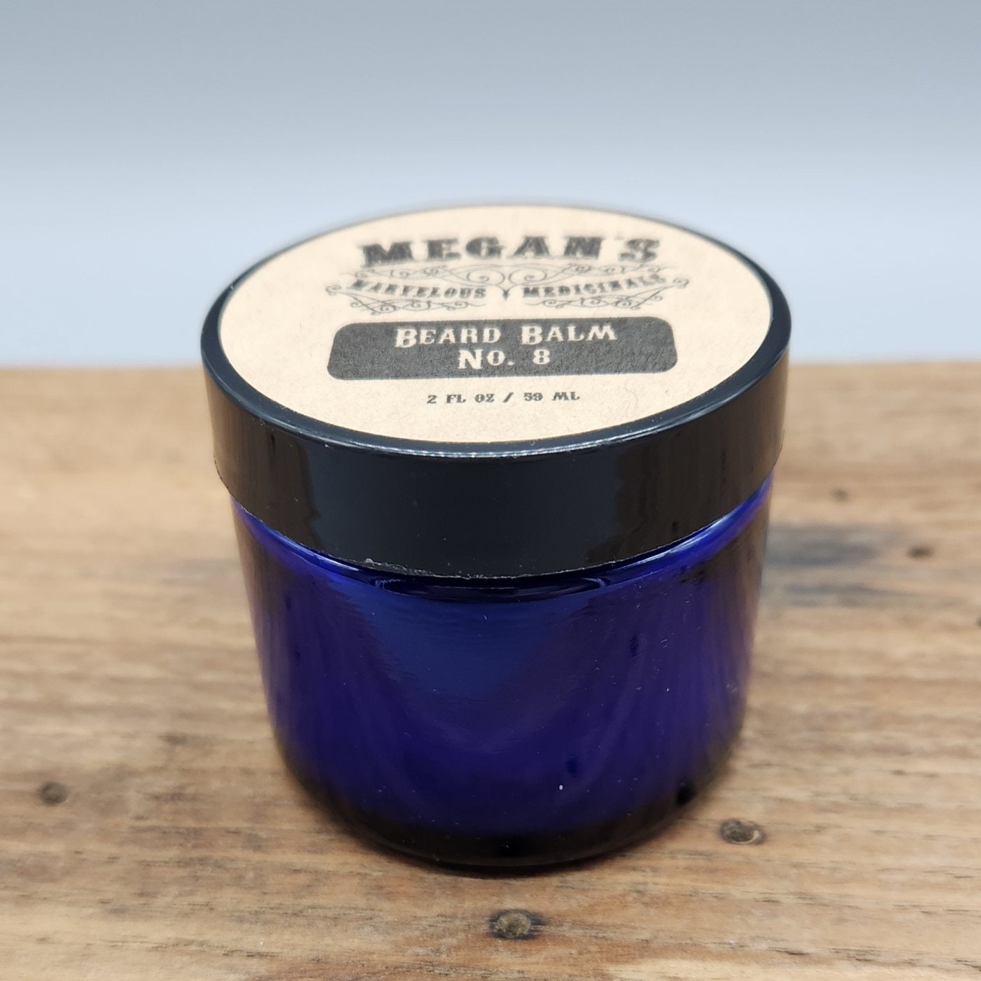 No. 8 Natural Beard Balm Styling Conditioning Balm Shea  Beeswax Grooming Wax Smooth, Shape  Light Shine