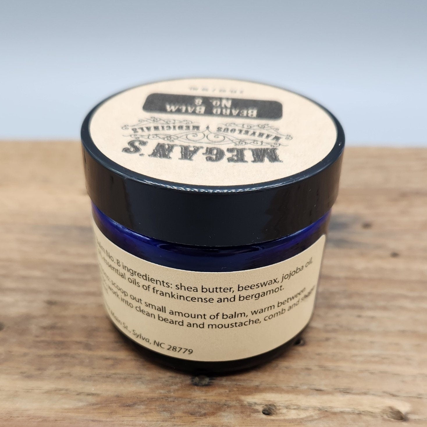No. 8 Natural Beard Balm Styling Conditioning Balm Shea  Beeswax Grooming Wax Smooth, Shape  Light Shine