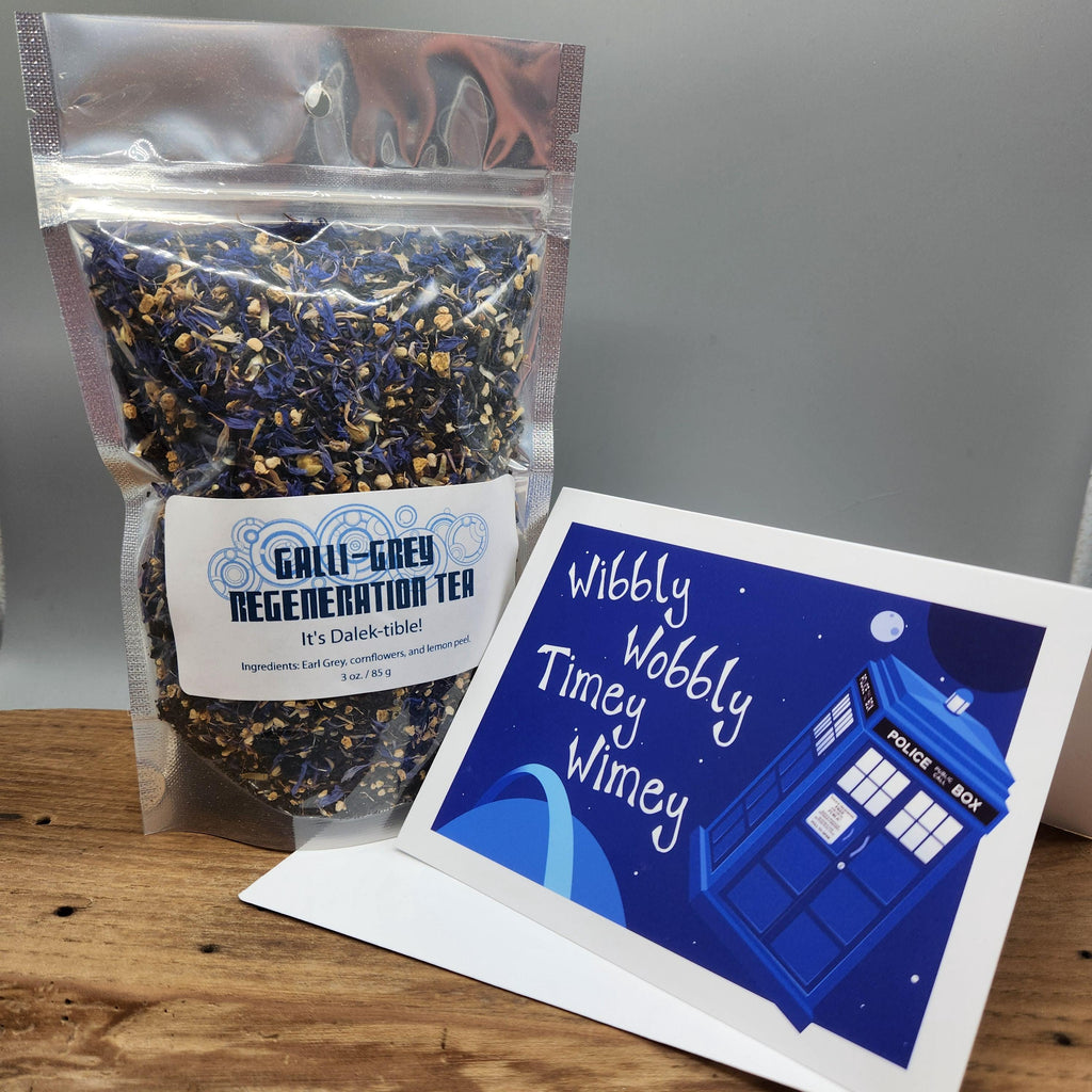 Galli-Grey Tea Doctor Who Themed Organic Earl Grey Loose Leaf Tea Gift Ready