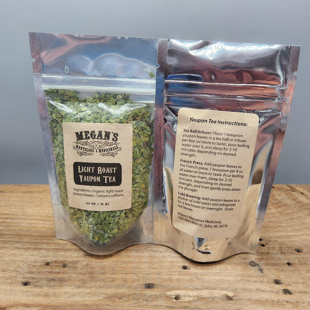 Yaupon Tea Organic Light & Dark Roast Loose Leaf American Tea with Natural Caffeine