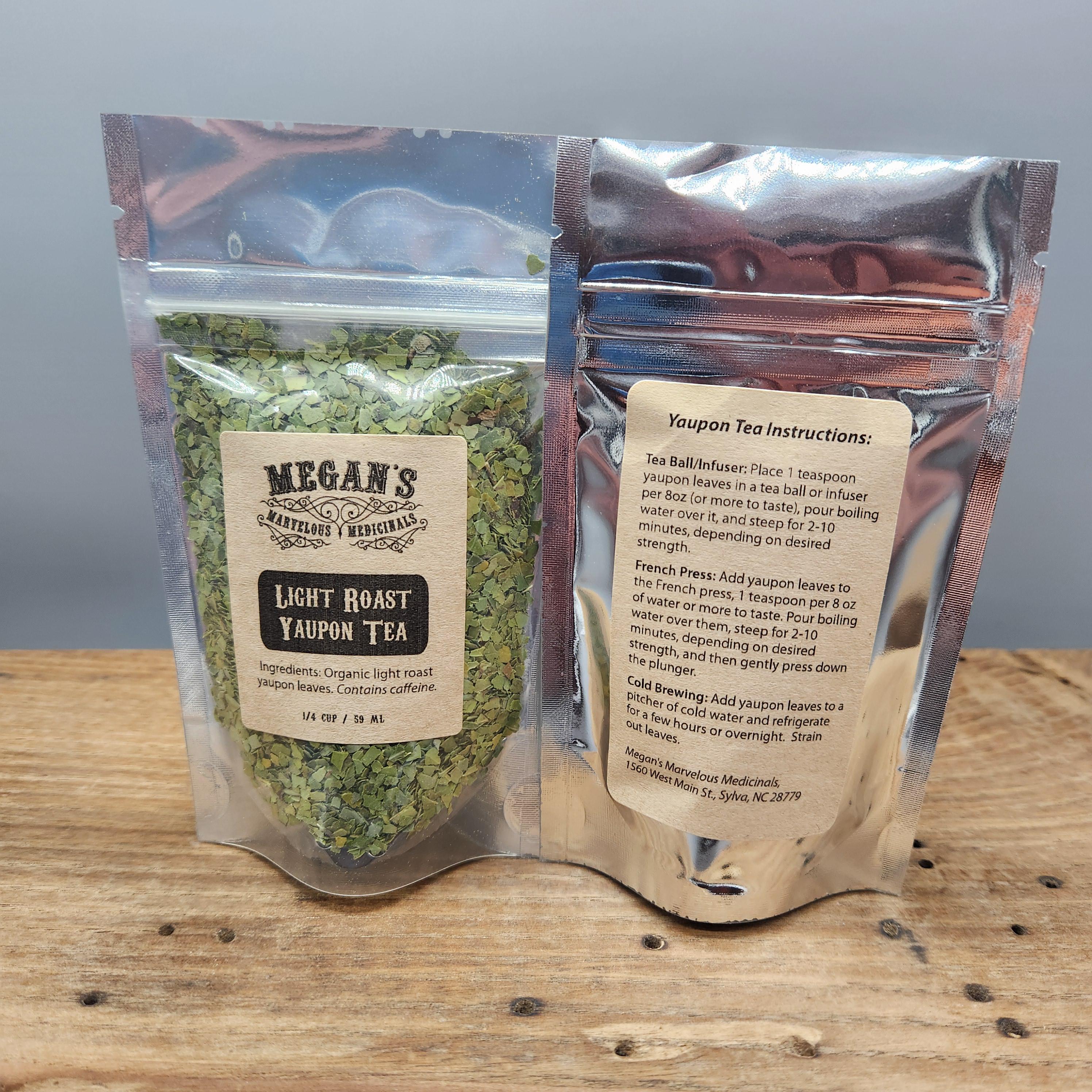 Yaupon Tea Organic Light & Dark Roast Loose Leaf American Tea with Natural Caffeine