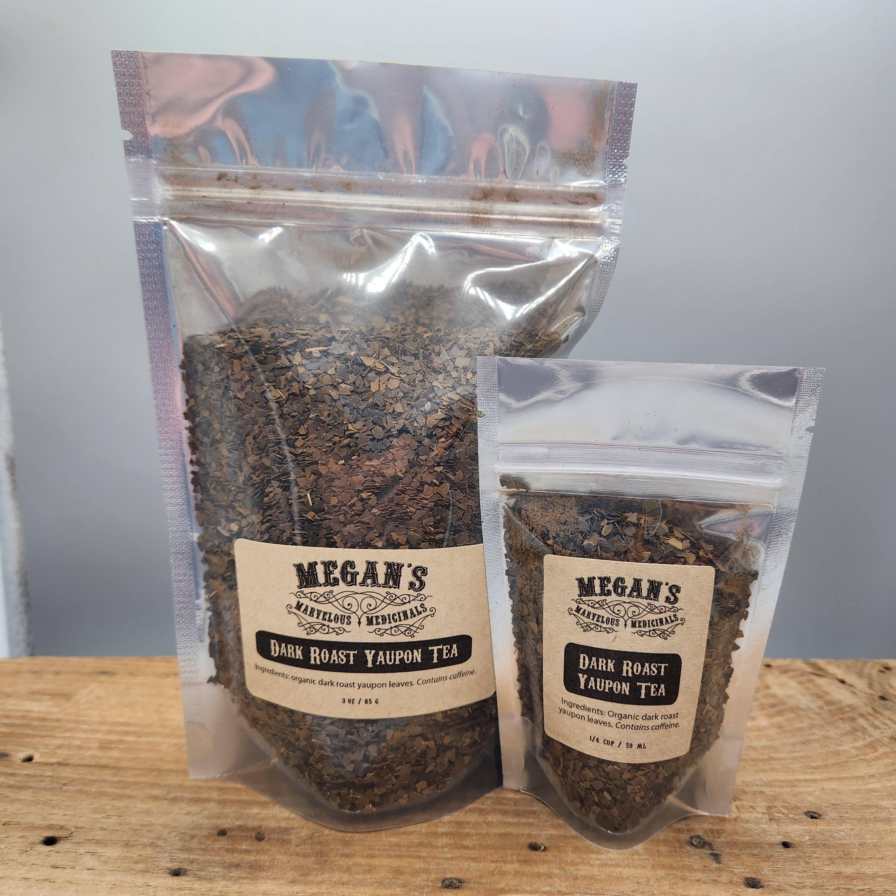 Yaupon Tea Organic Light & Dark Roast Loose Leaf American Tea with Natural Caffeine