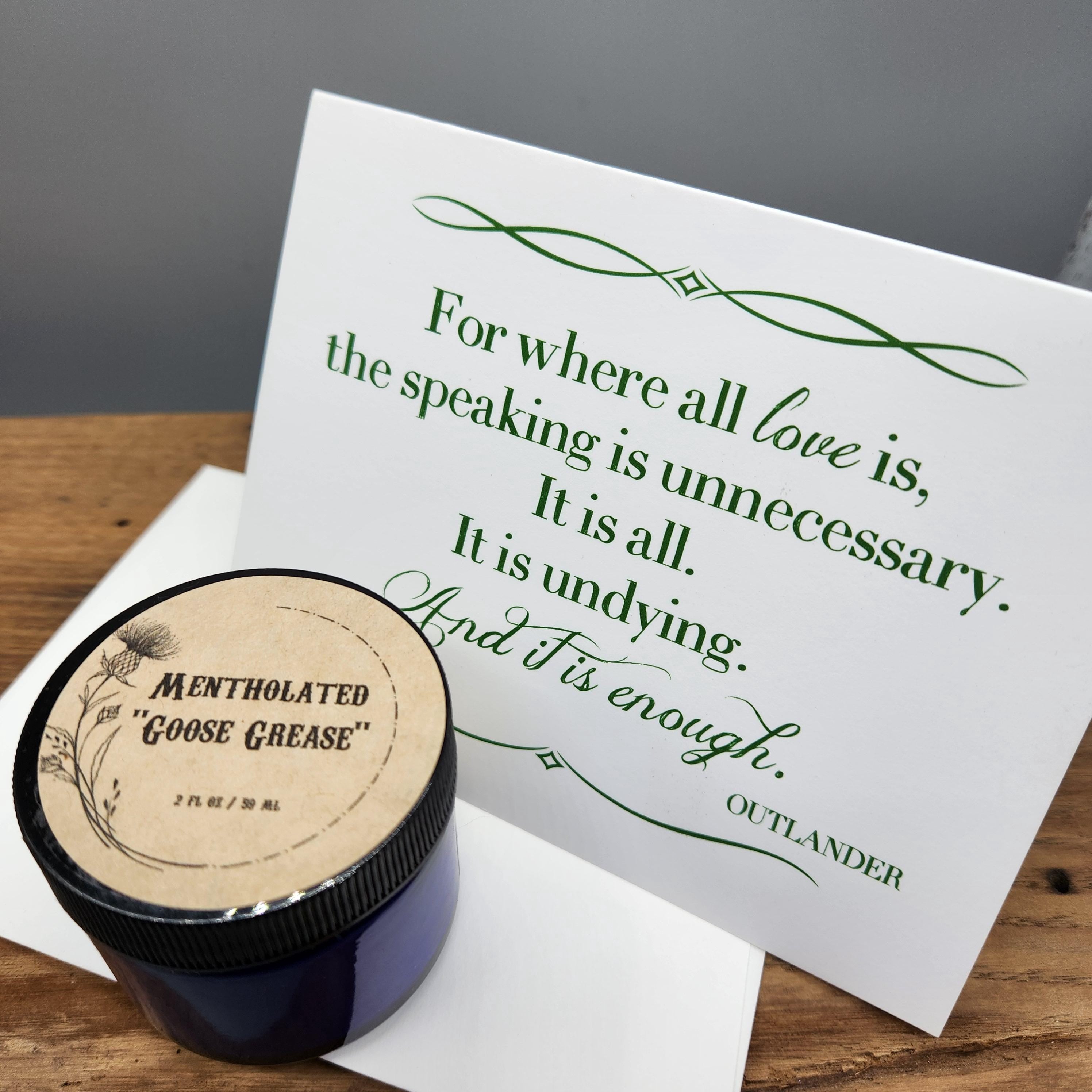 Mentholated "Goose Grease" Balm – Outlander Inspired Botanical Cooling Salve