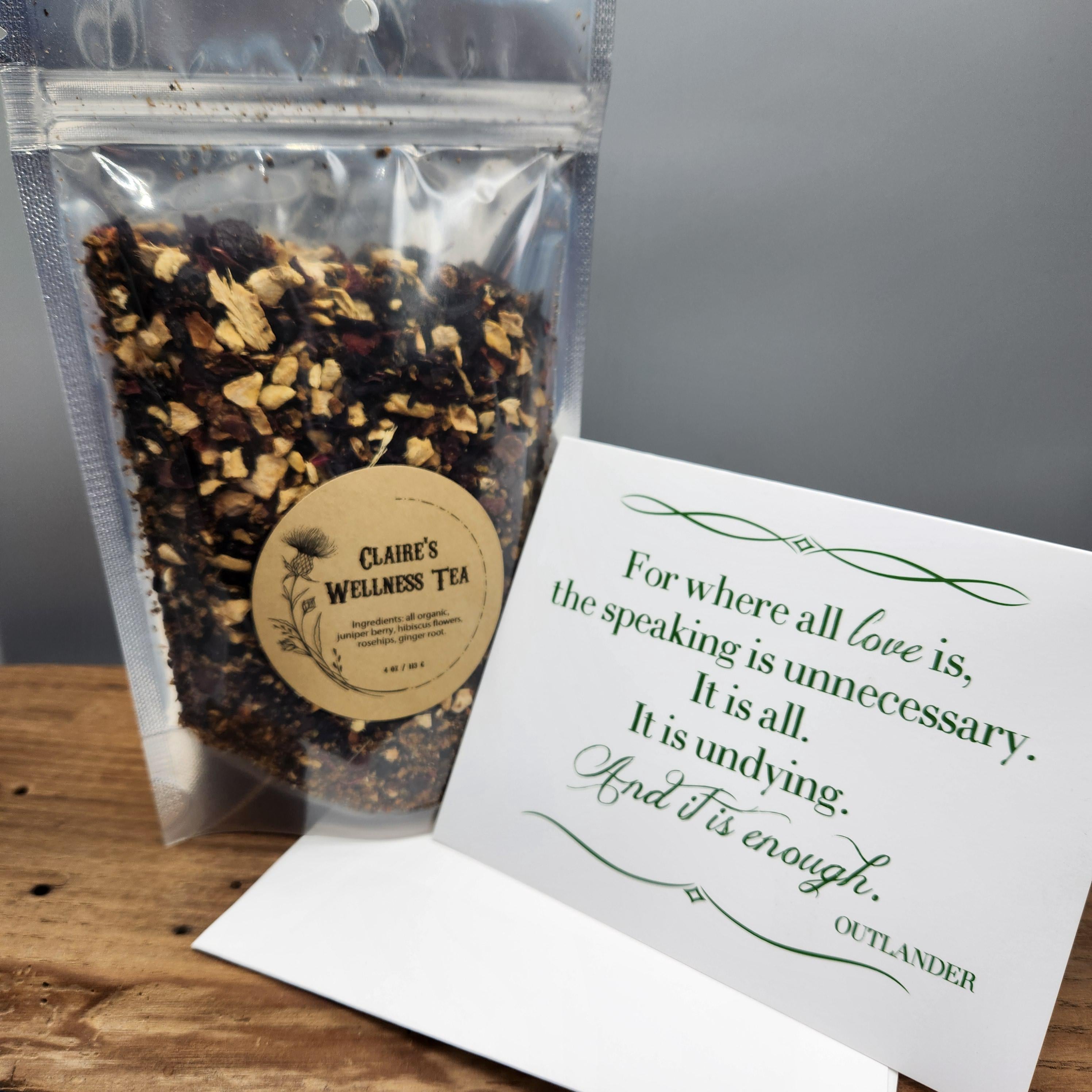 Claires Wellness Tea, Outlander Inspired Organic Herbal Tea Blend