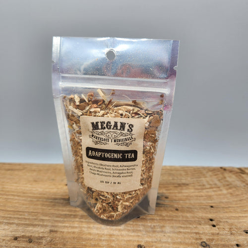 Adaptogen Herbal Organic  Tea Loose Leaf Blend with Ashwagandha, Rhodiola, Schisandra & Reishi  botanical blend
