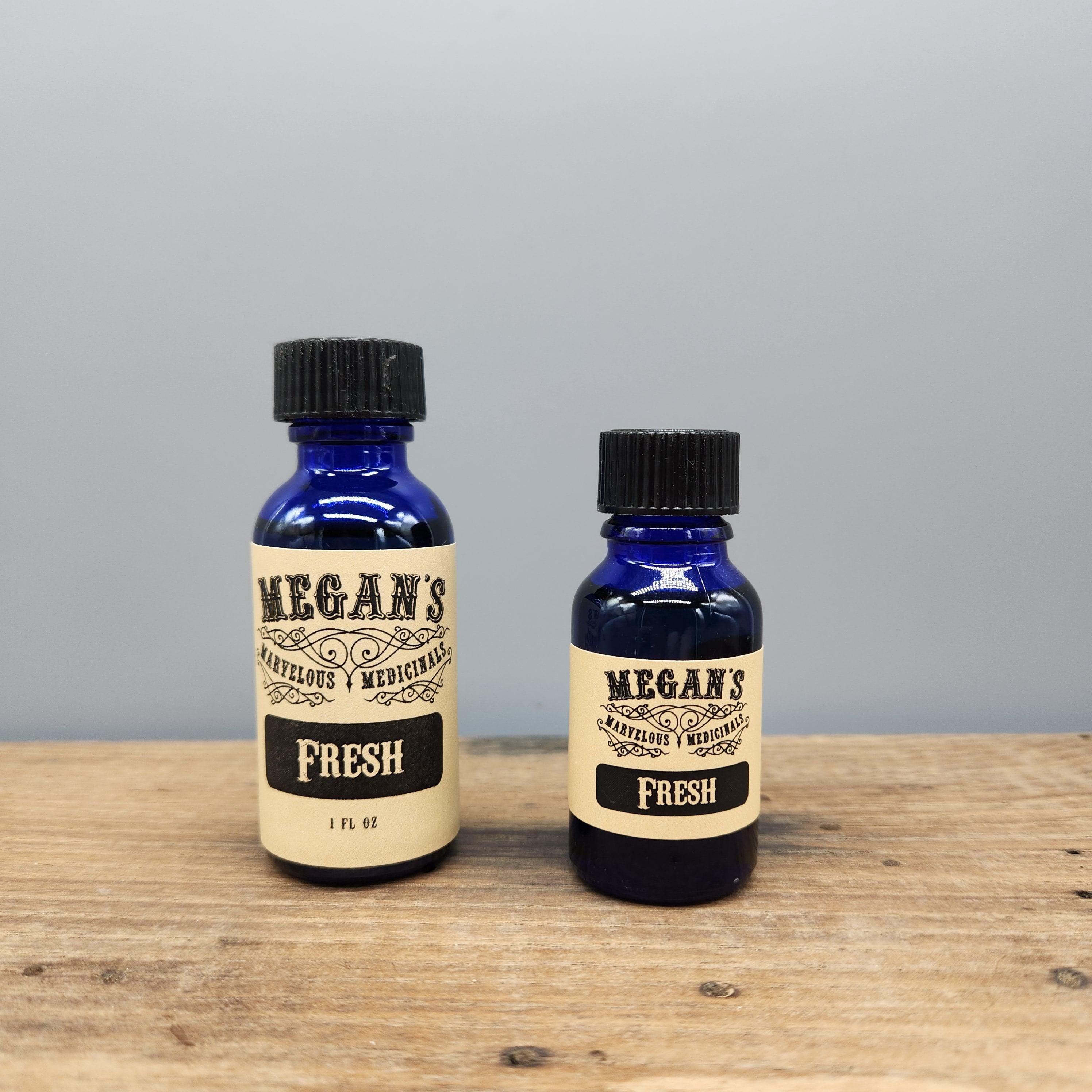 Fresh Essential Oil Blend – Clean Citrus Herbal Aroma for Diffusers, Room Spray & Linen Freshening – Blue Glass Bottle