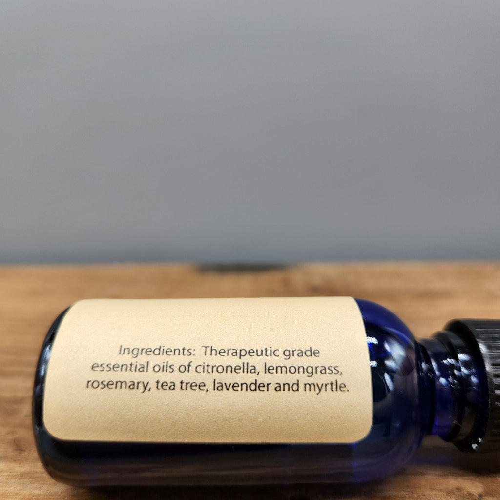 Fresh Essential Oil Blend – Clean Citrus Herbal Aroma for Diffusers, Room Spray & Linen Freshening – Blue Glass Bottle
