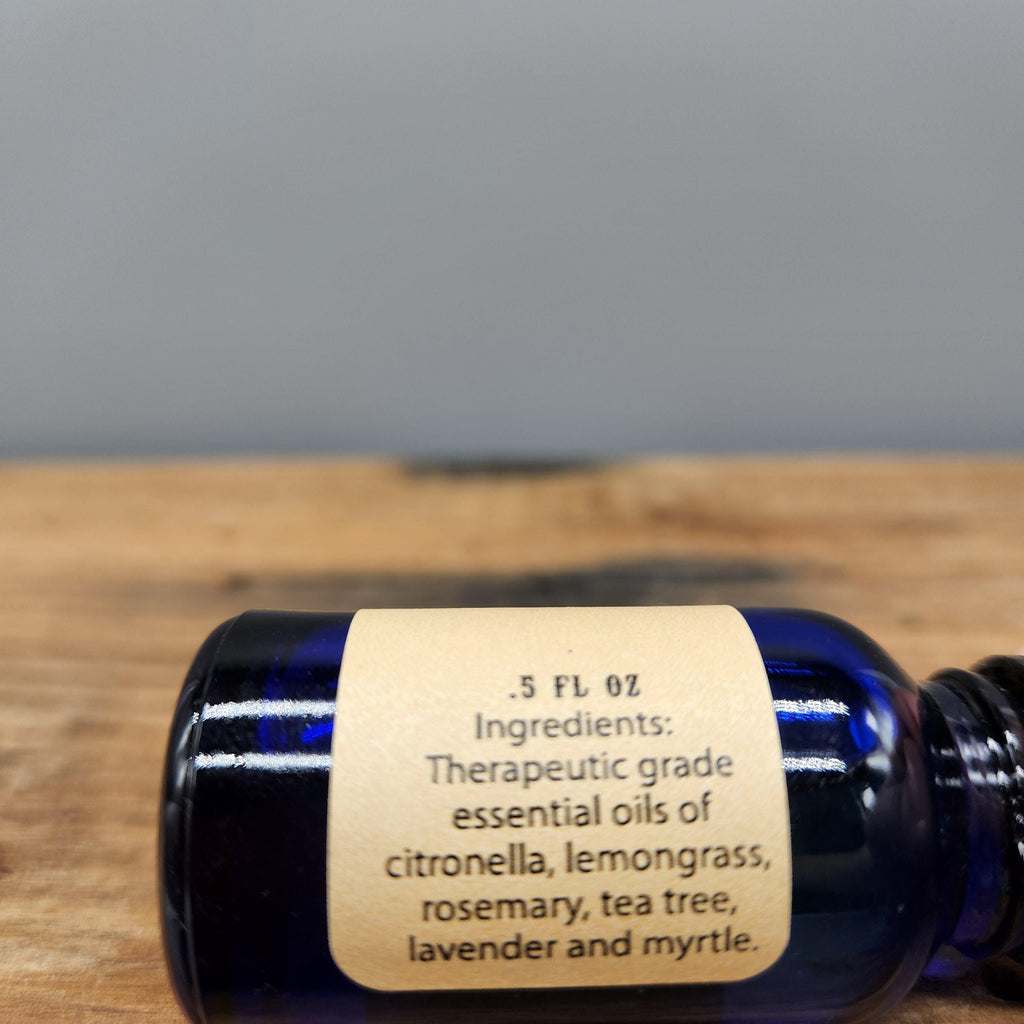 Fresh Essential Oil Blend – Clean Citrus Herbal Aroma for Diffusers, Room Spray & Linen Freshening – Blue Glass Bottle