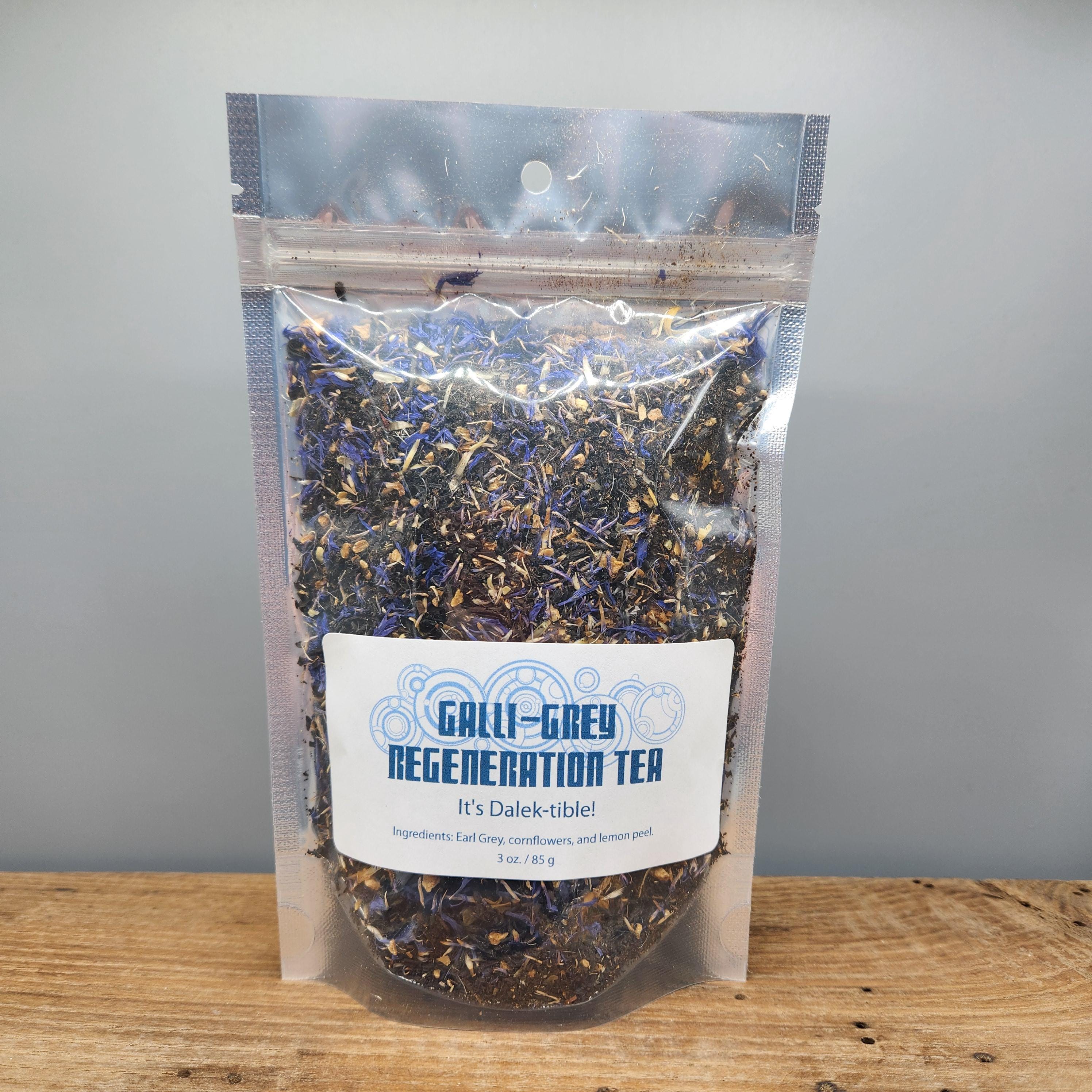 Galli-Grey Tea Doctor Who Themed Organic Earl Grey Loose Leaf Tea Gift Ready