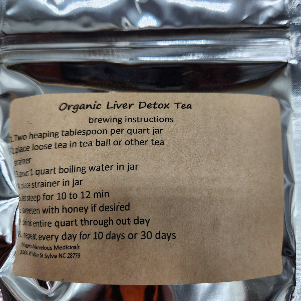 Liver Detox Tea Organic Blend, Loose Leaf Herbal Tea 3 or 10-Day Supply