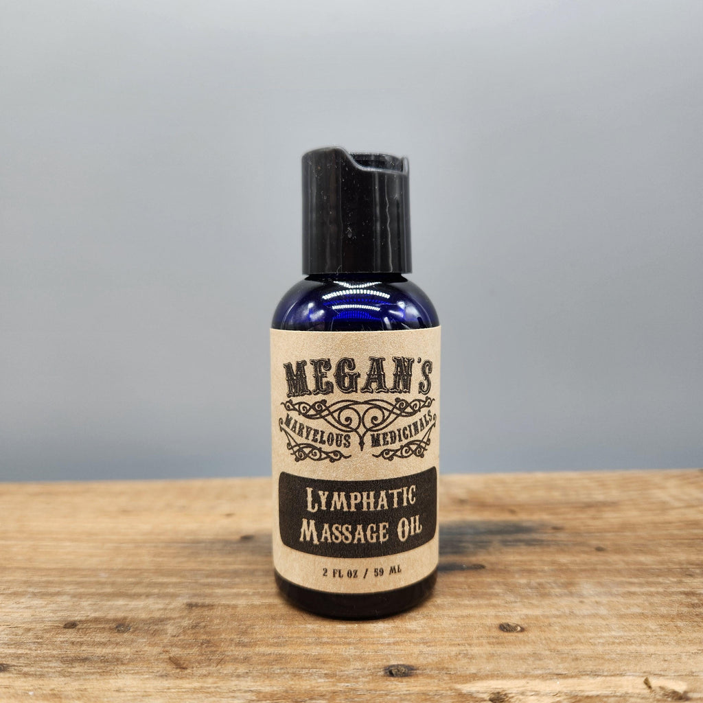 Lymphatic Massage Oil – Organic Massage Oil Blend with Avocado, Grapeseed, Argan Essential Oils – Hydrating Body Oil for Massage & SelfCare