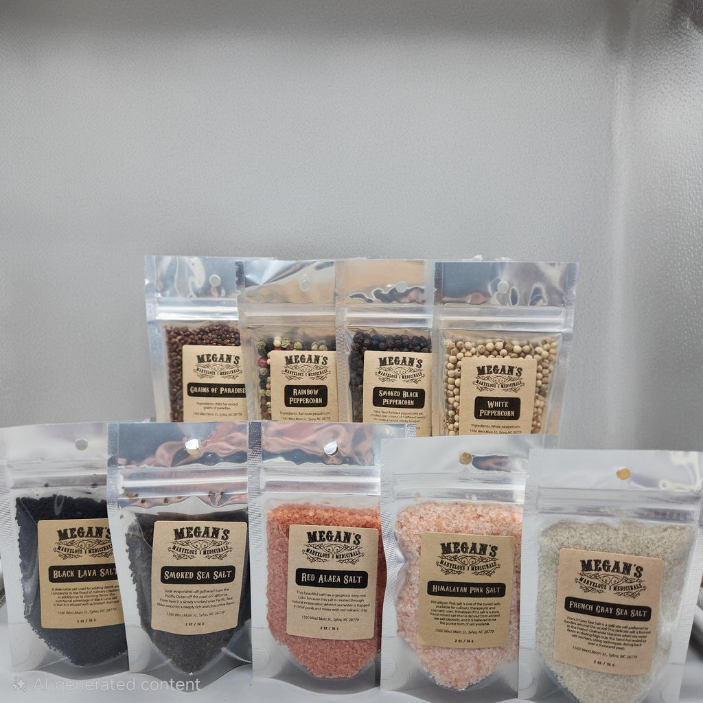 Gourmet Salt & Pepper Set – Smoked Peppercorns, Artisan Sea Salts and Grains of Paradise – Culinary Gift