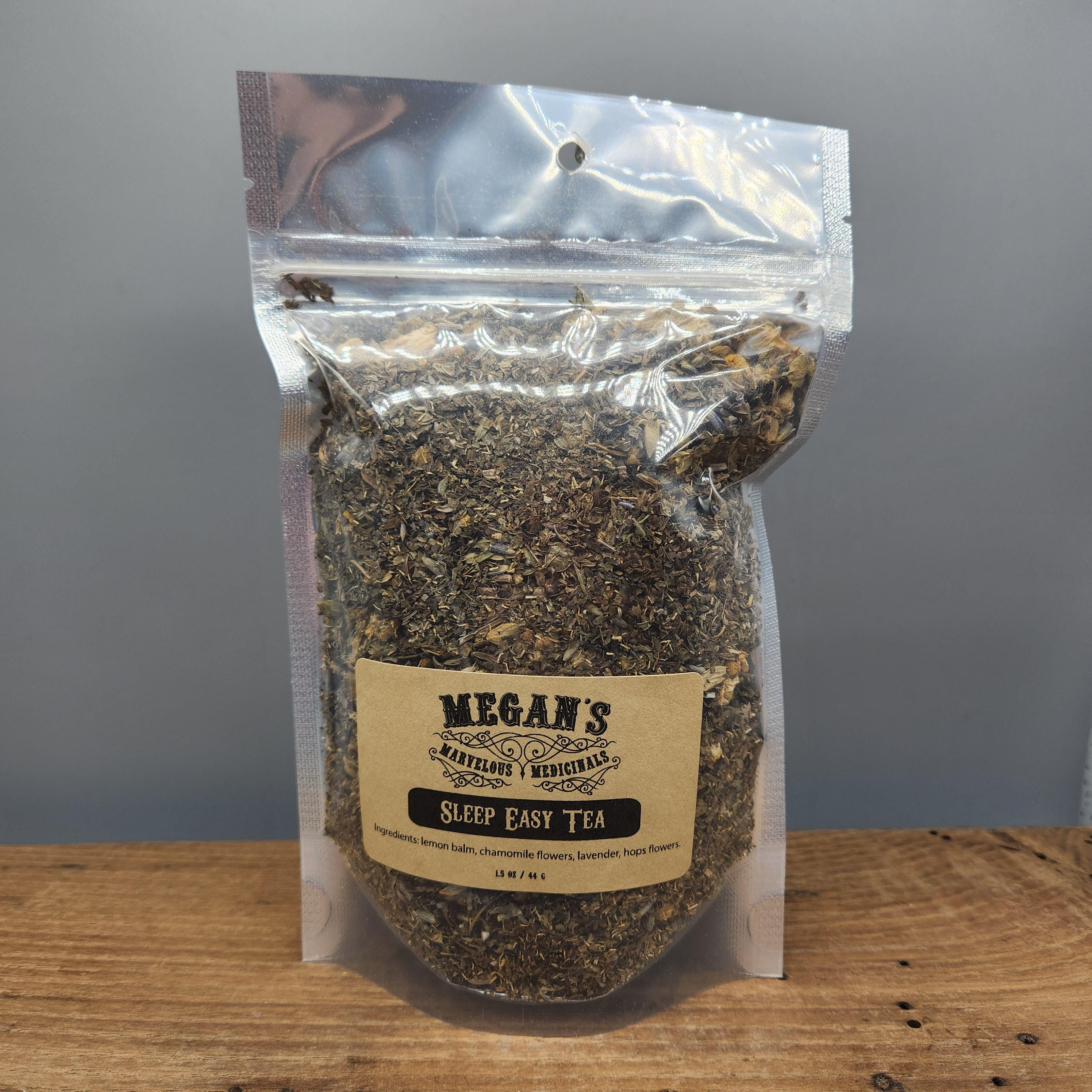 Sleep Easy Organic Tea Loose Leaf Herbal Tea Caffeine-Free Nighttime Blend