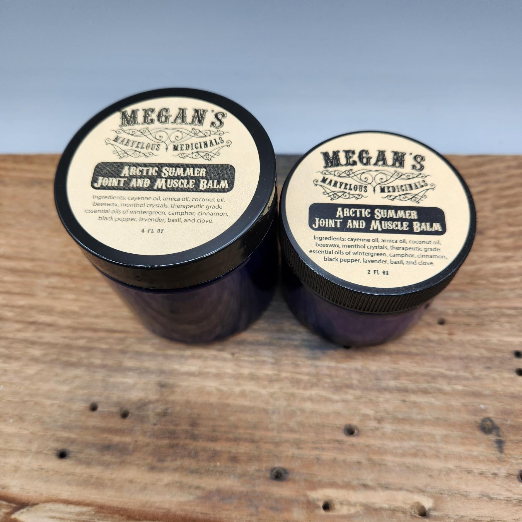 Arctic Summer Joint and Muscle Balm Organic Cooling Warming Herbal Salve with Arnica, Menthol Crystals & Wintergreen Ice Heat Scented Rub