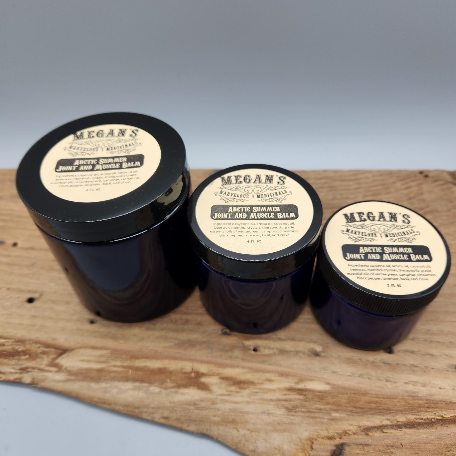 Arctic Summer Joint and Muscle Balm Organic Cooling Warming Herbal Salve with Arnica, Menthol Crystals & Wintergreen Ice Heat Scented Rub