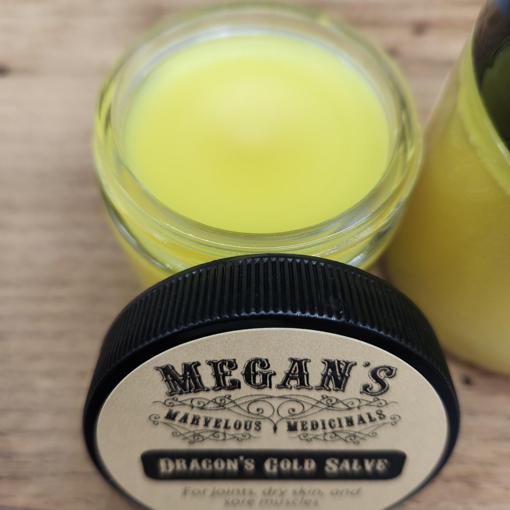 Dragon’s Gold Salve Organic Herbal Balm with Turmeric, Calendula & Arnica  Golden Botanical Skin Salve for Daily Nourishment