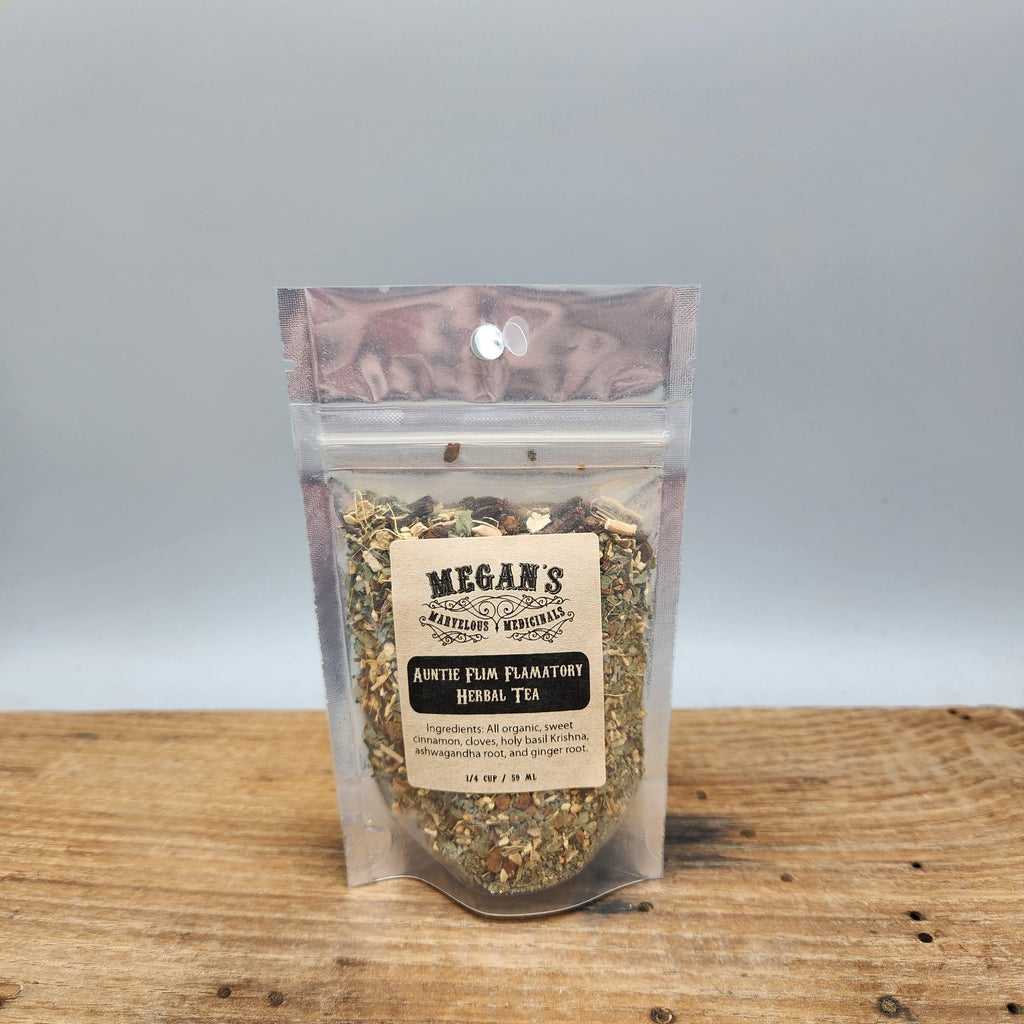 Auntie Flim Flamatory Herbal Tea  Comforting Botanical Blend for Daily Balance – Caffeine Free Loose Leaf Tea