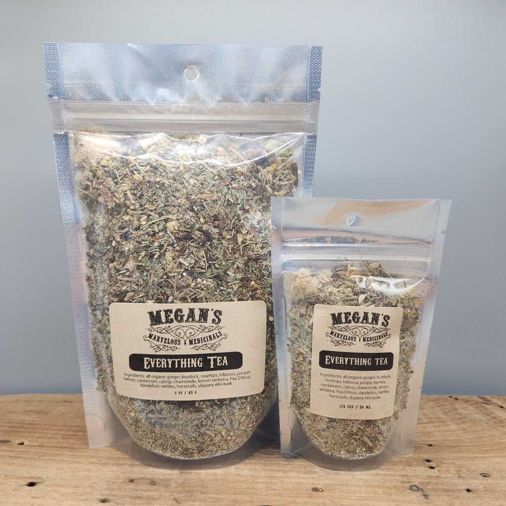 Everything Tea Organic Loose Leaf Herbal Blend Caffeine Free Botanical Tea