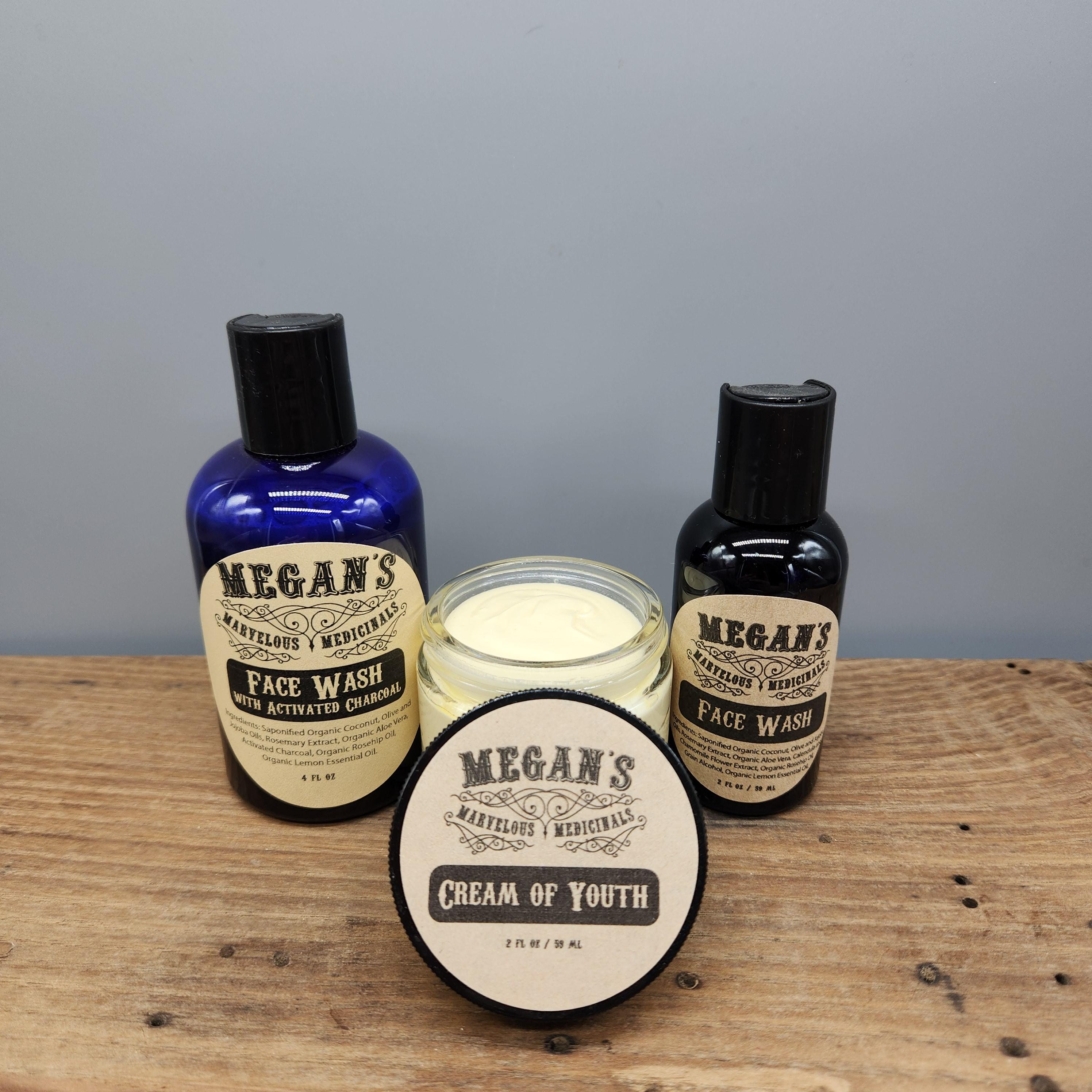 Face Care Gift Set, Face wash, cream of youth, no sulfates, rosehip oil, argan oil, vitamin E, calendula, pomegranate seed oil, gift bag