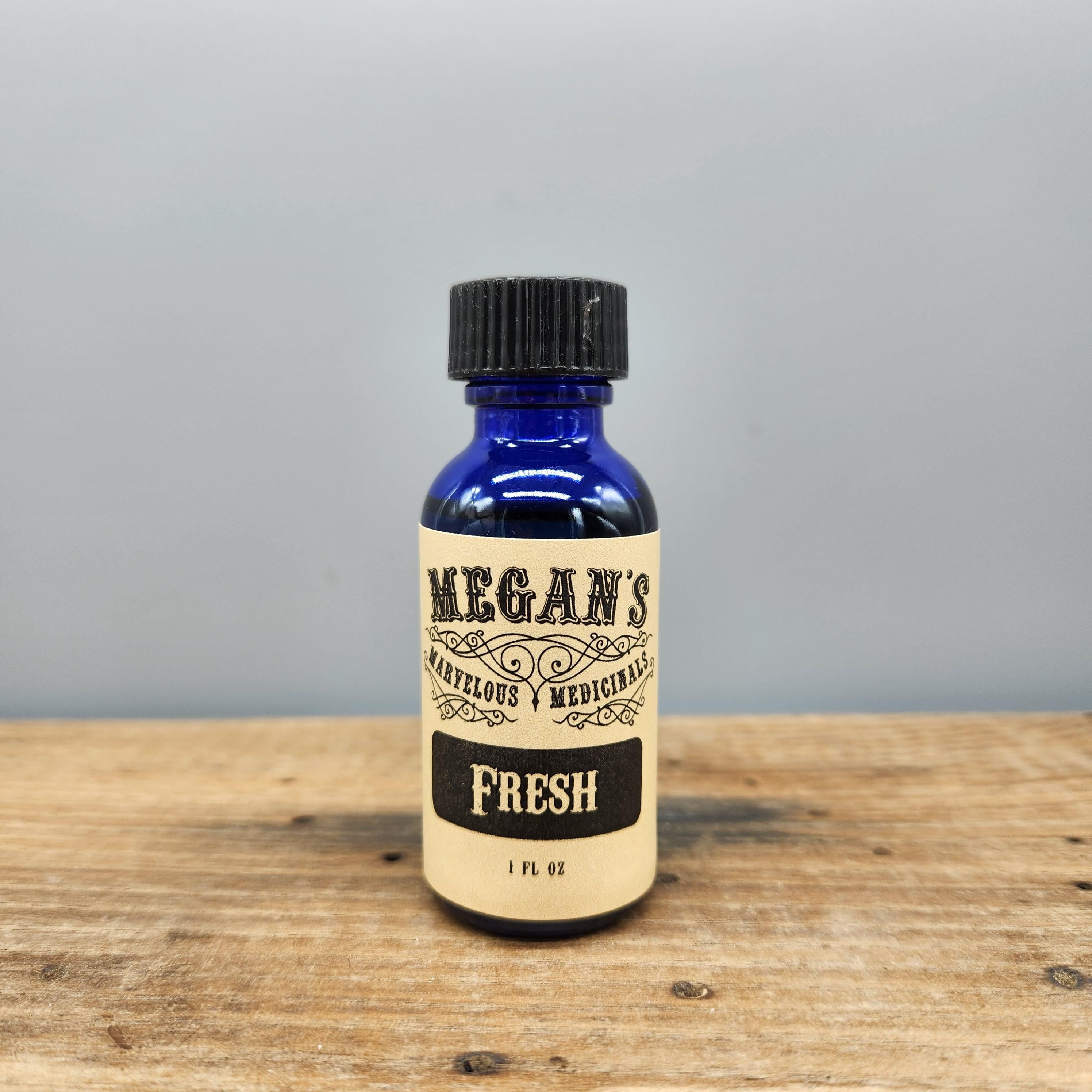 Fresh Essential Oil Blend – Clean Citrus Herbal Aroma for Diffusers, Room Spray & Linen Freshening – Blue Glass Bottle