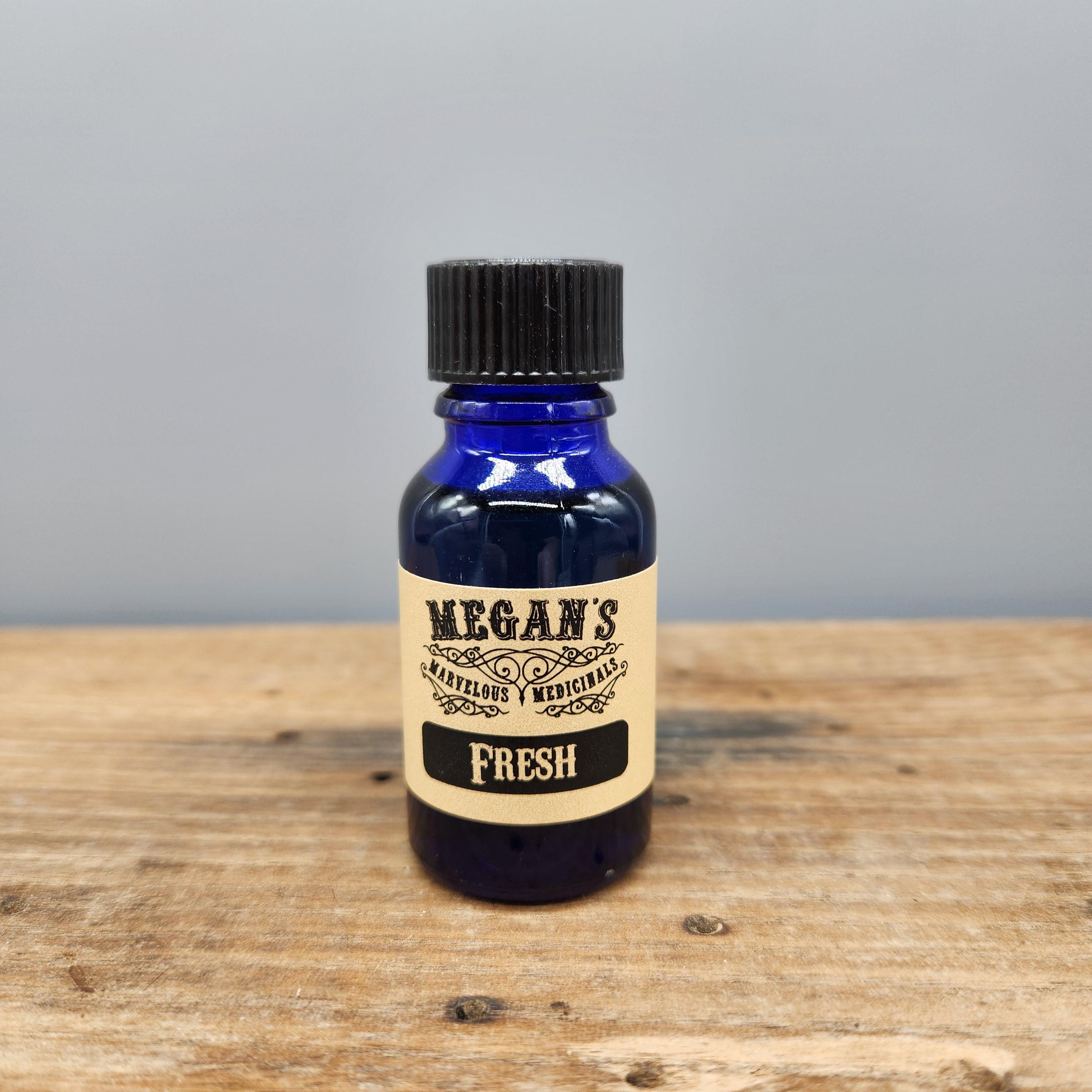 Fresh Essential Oil Blend – Clean Citrus Herbal Aroma for Diffusers, Room Spray & Linen Freshening – Blue Glass Bottle