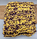 Hand Knitted Scarf – Purple & Gold WCU Western Carolina University Team Colors