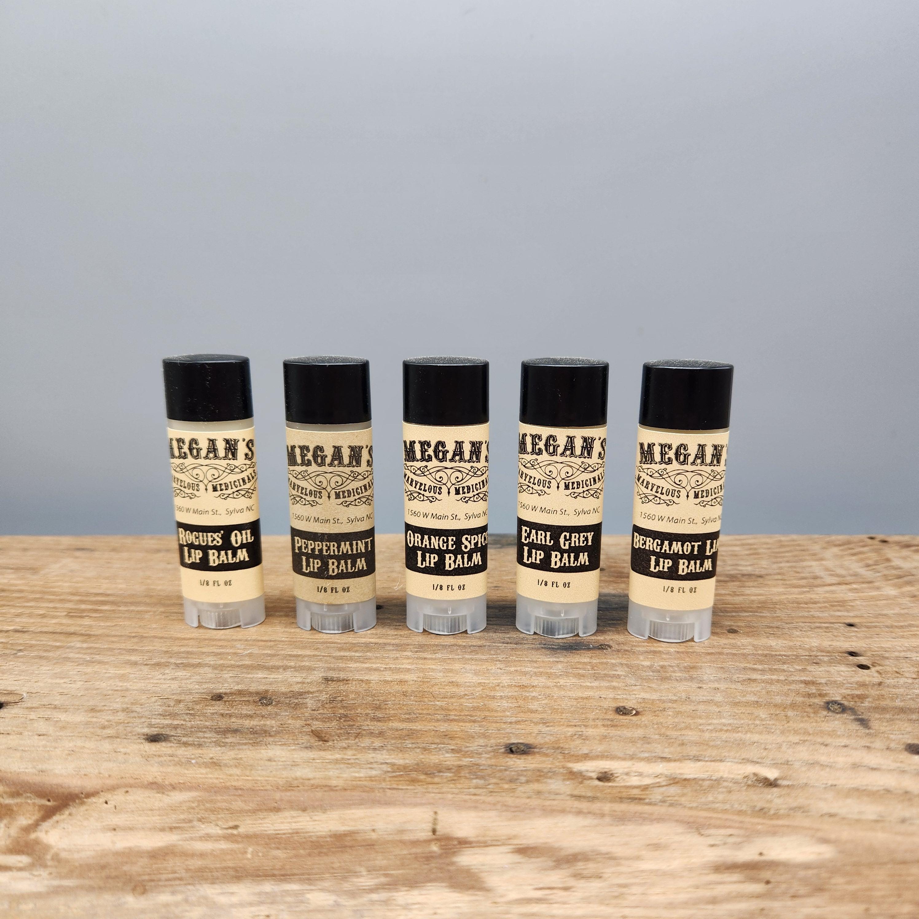 Lip Balm Chapstick – Organic Beeswax, Essential Oil Lip Care – Shea & Cocoa Butter Moisturizing Balm in Natural Scents –oval .18oz Tube