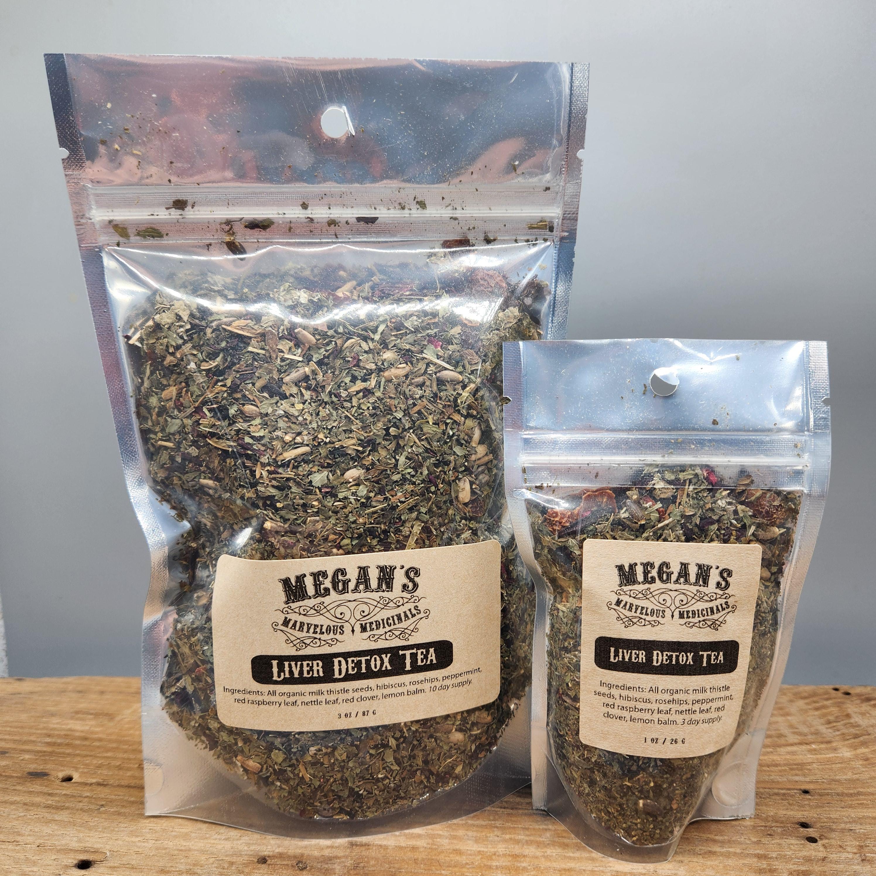 Liver Detox Tea Organic Blend, Loose Leaf Herbal Tea 3 or 10-Day Supply