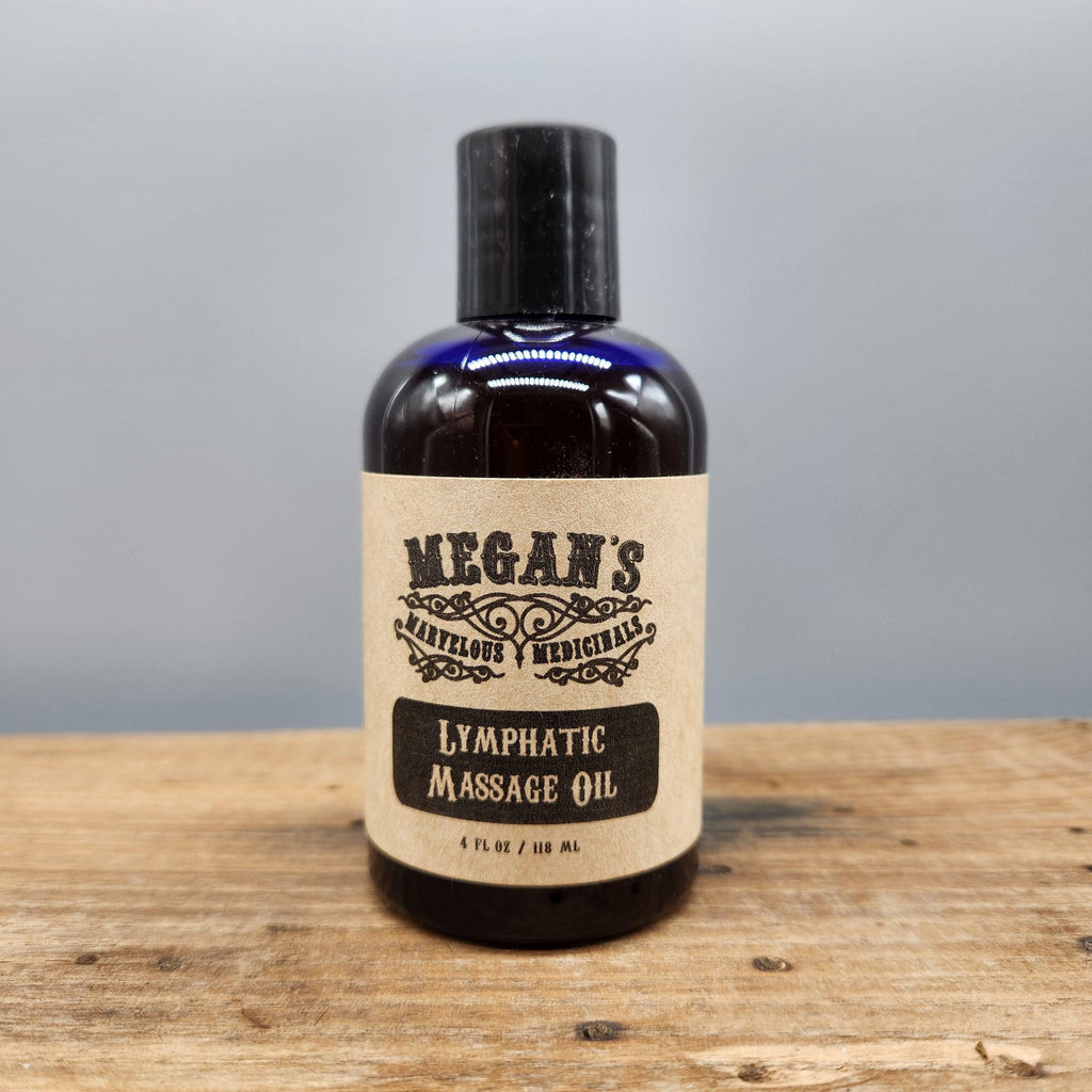 Lymphatic Massage Oil – Organic Massage Oil Blend with Avocado, Grapeseed, Argan Essential Oils – Hydrating Body Oil for Massage & SelfCare