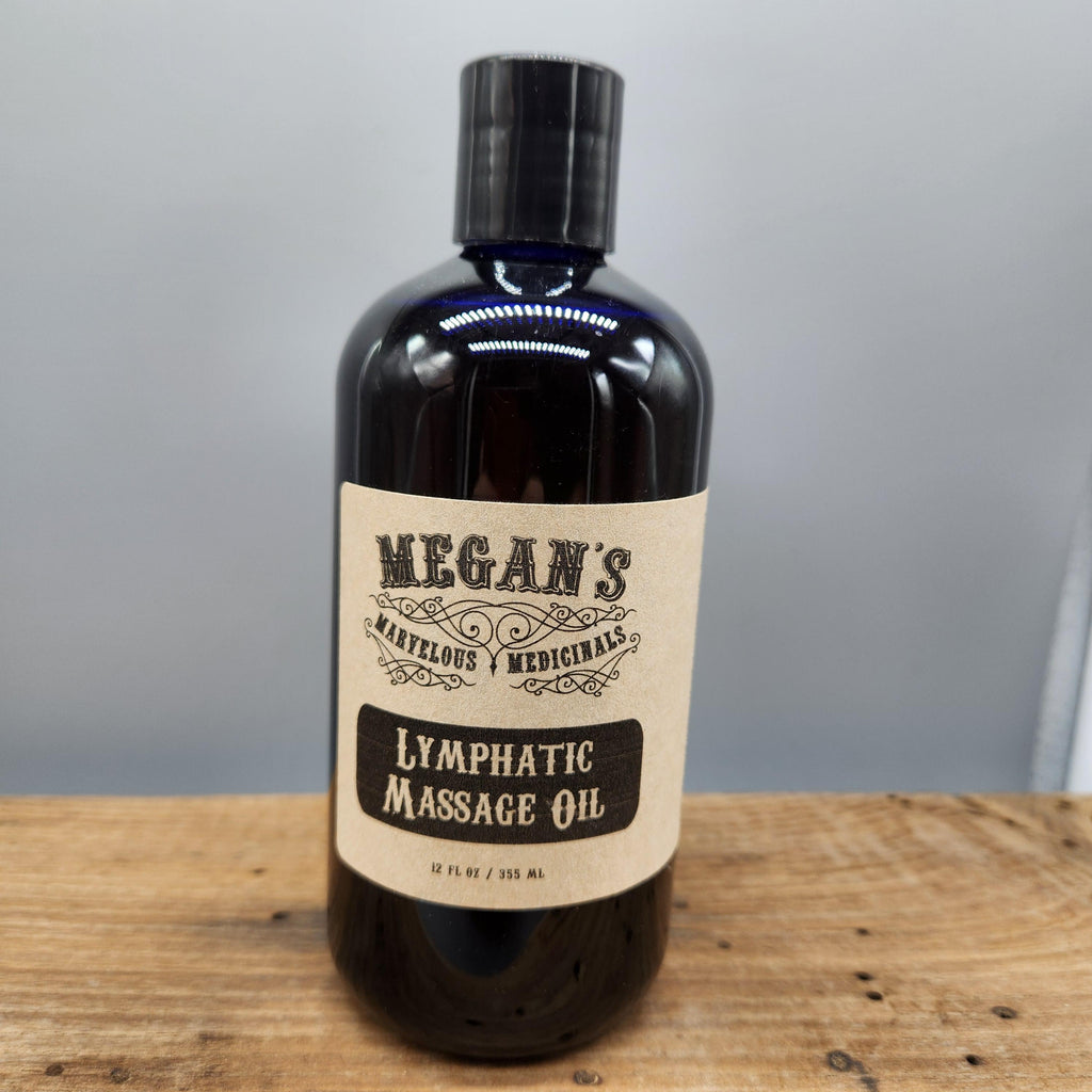 Lymphatic Massage Oil – Organic Massage Oil Blend with Avocado, Grapeseed, Argan Essential Oils – Hydrating Body Oil for Massage & SelfCare