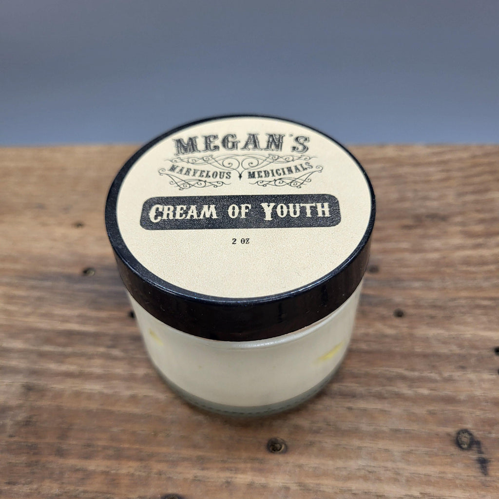 Cream of Youth, Natural Anti Aging Face Cream, Organic Calendula & Argan Oil Moisturizer, Hydrating Rosehip Pomegranate Skin Care, Handmade