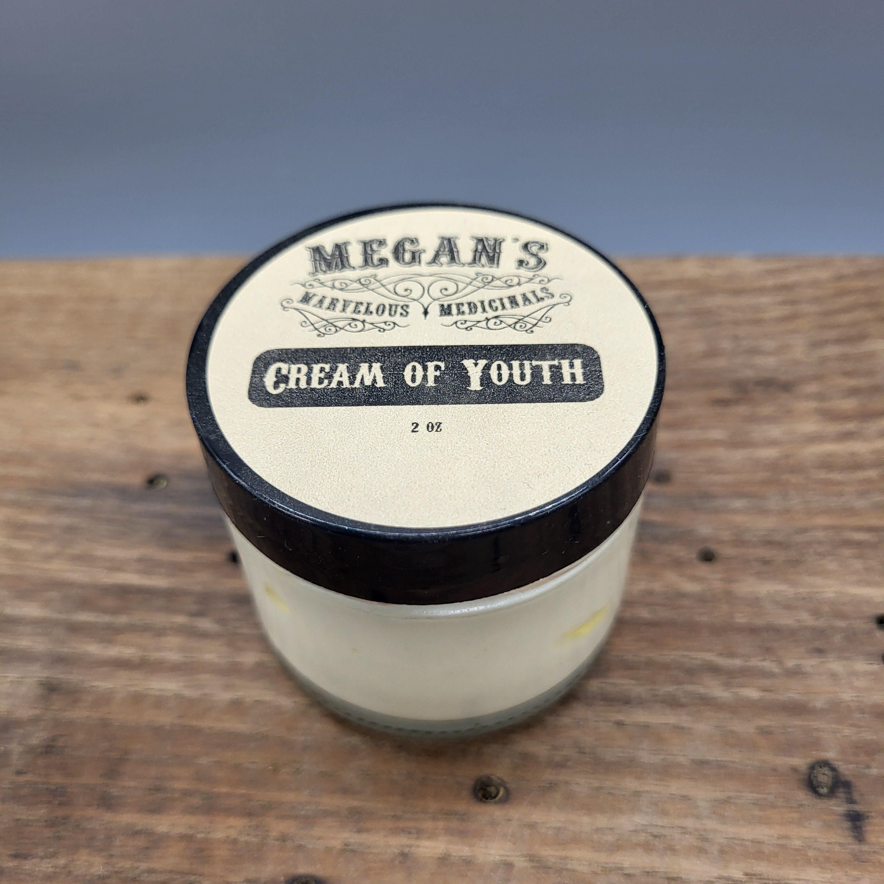 Cream of Youth, Natural Anti Aging Face Cream, Organic Calendula & Argan Oil Moisturizer, Hydrating Rosehip Pomegranate Skin Care, Handmade