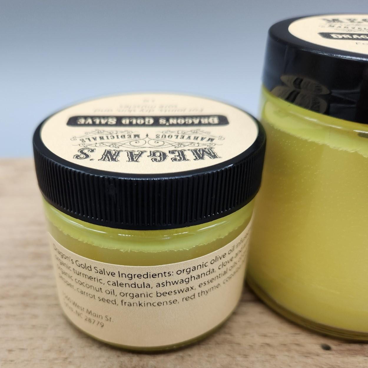 Dragon’s Gold Salve Organic Herbal Balm with Turmeric, Calendula & Arnica  Golden Botanical Skin Salve for Daily Nourishment