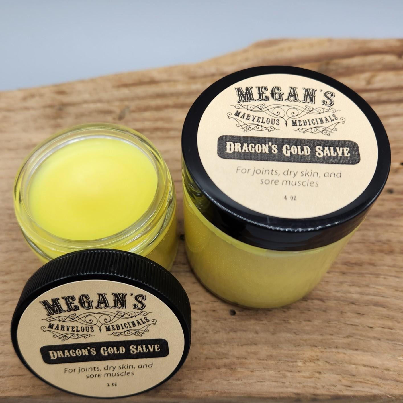 Dragon’s Gold Salve Organic Herbal Balm with Turmeric, Calendula & Arnica  Golden Botanical Skin Salve for Daily Nourishment