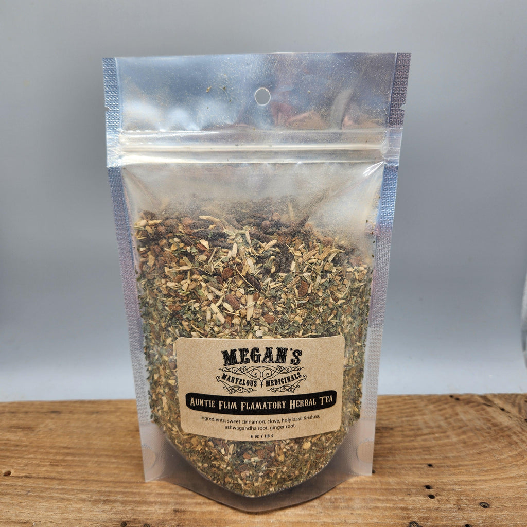 Auntie Flim Flamatory Herbal Tea  Comforting Botanical Blend for Daily Balance – Caffeine Free Loose Leaf Tea